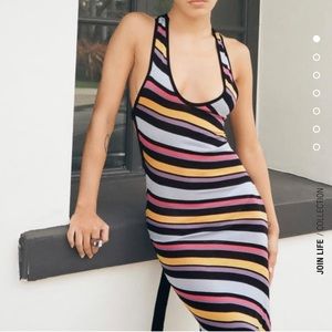 ZARA - Diagonal Stripe Knit Dress